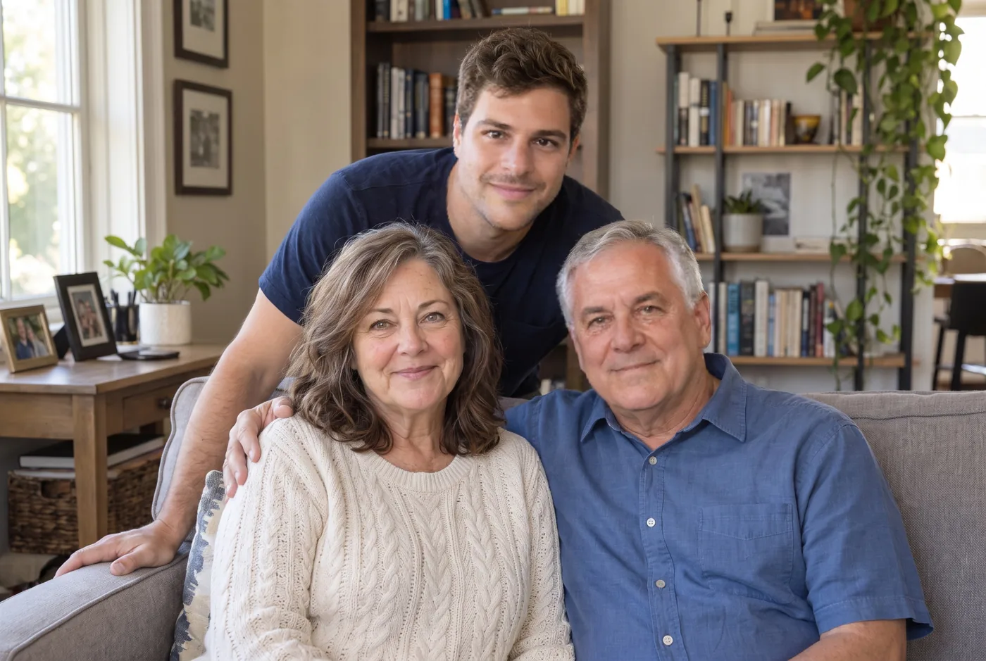 a demo family frame, candid